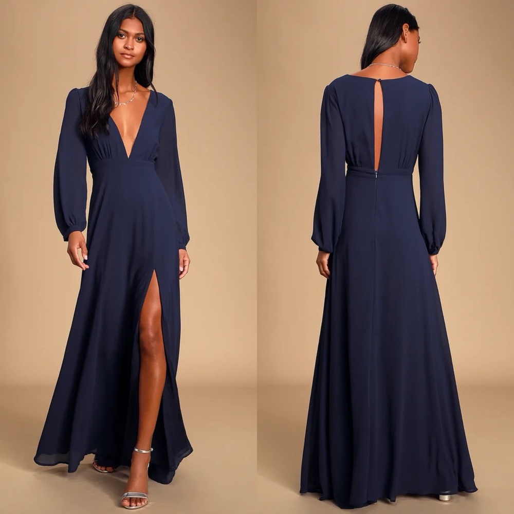 Lulu's Navy Maxi Dress